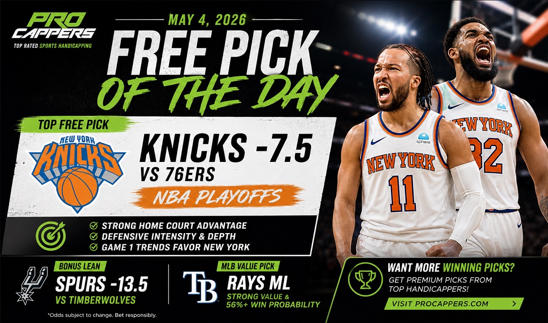 Free Pick of the Day - May 4, 2026 - Expert Betting Insightand  The Winning Edge