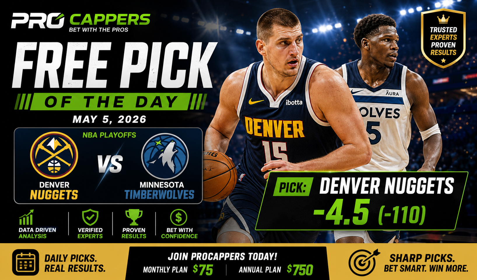 Free Pick of the Day -  May 5, 2026 | Expert Betting Insight from Procappers