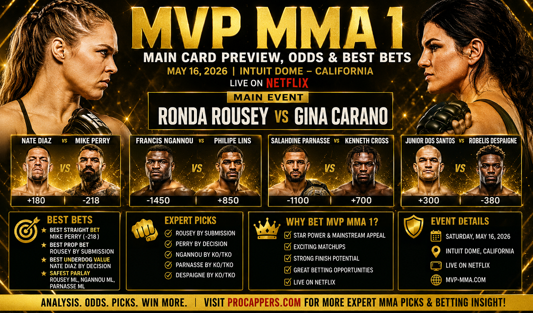 MVP MMA 1 Main Card Predictions, Odds, and Best Bets for May 16, 2026