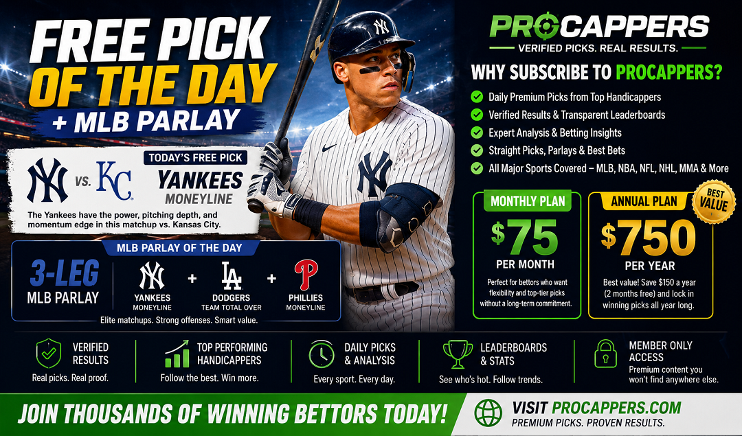 Free Pick of the Day and MLB Parlay: Why Serious Bettors Are Joining Procappers in 2026
